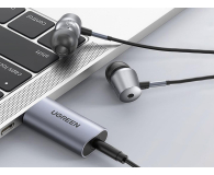 UGREEN Adapter Audio CM383 USB do mini jack 35mm AUX szary - 1488898 - zdjęcie 4